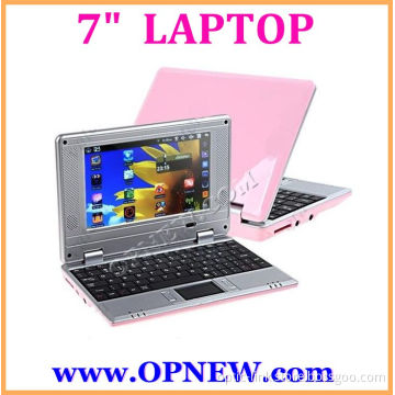 7 inch A9 Dual Core laptop computer MINI laptop Netbook WM8880 notebook PC 1.5Ghz with WIFI HDM USB RJ45 Wholesale OEM